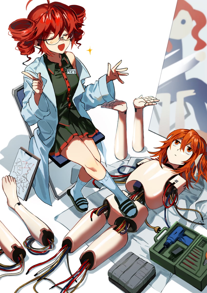 kasane teto and adachi rei (utau and 2 more) drawn by samsap