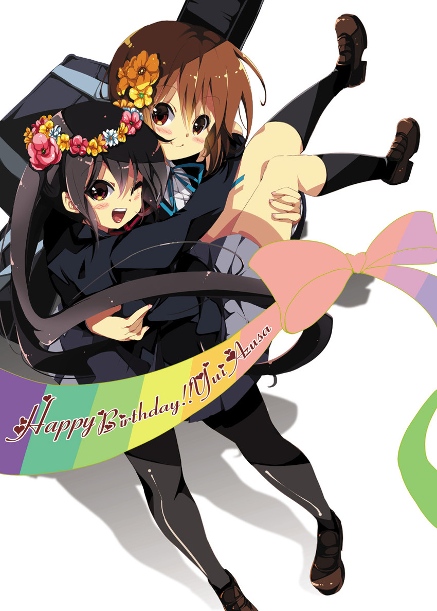 nakano azusa and hirasawa yui (k-on!) drawn by gouda_nagi