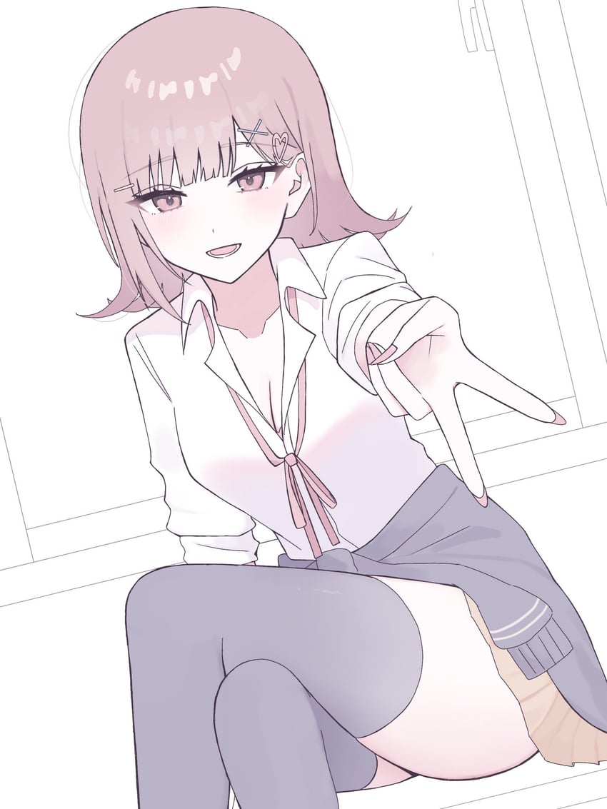 nanami chiaki (danganronpa and 1 more) drawn by rrr_(0o73_rrr)