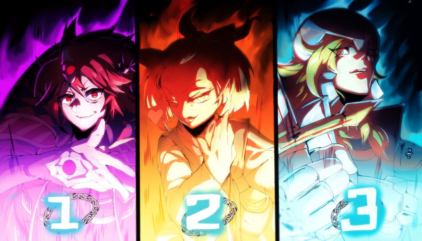 ash blossom & joyous spring, aluber, aluber the jester of despia, and crossout designator (yu-gi-oh! and 1 more) drawn by vincent_graphic_art