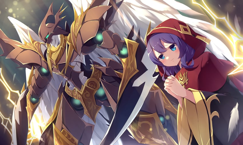 lo the prayers of the voiceless voice and skull guardian protector of the voiceless voice (yu-gi-oh!) drawn by kanzakietc