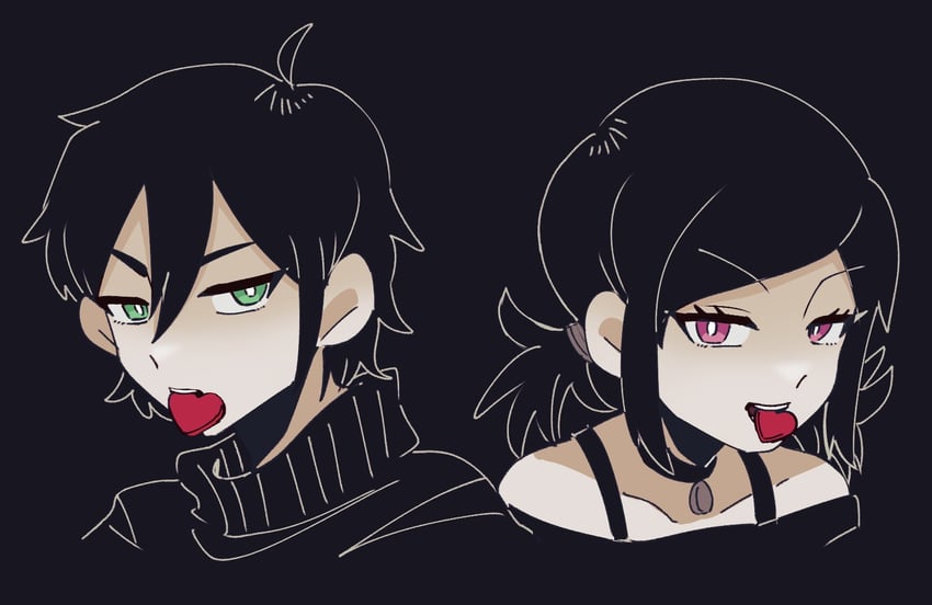 ashley graves and andrew graves (the coffin of andy and leyley) drawn by andou_(sino_spkt)