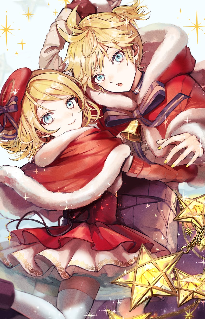 kagamine rin and kagamine len (vocaloid) drawn by pipi_(pipinavigation)
