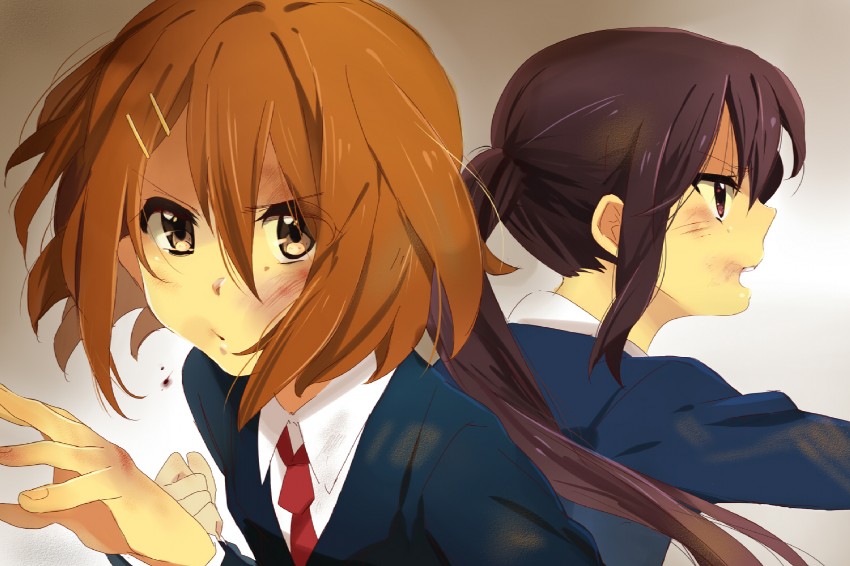 nakano azusa and hirasawa yui (k-on!) drawn by karuha