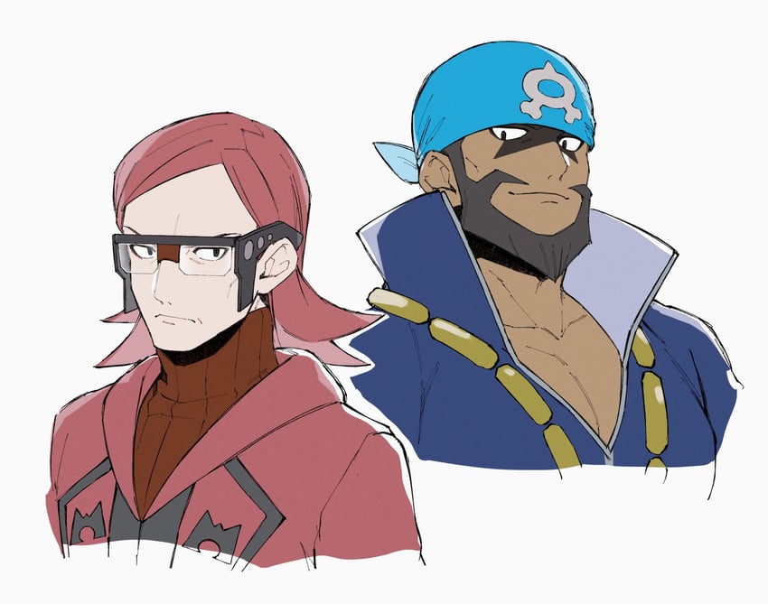 archie and maxie (pokemon and 1 more) drawn by mocollie