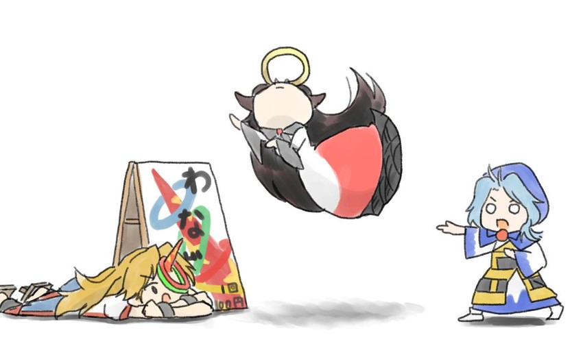 hoshiguma yuugi, imaizumi kagerou, and kumoi ichirin (touhou) drawn by cink-knic
