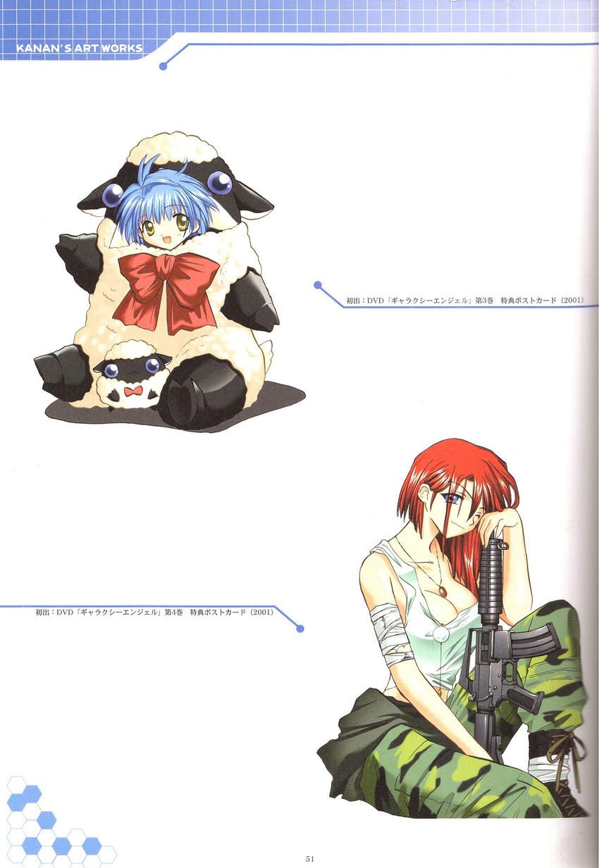 mint blancmanche and forte stollen (galaxy angel and 1 more) drawn by kanan