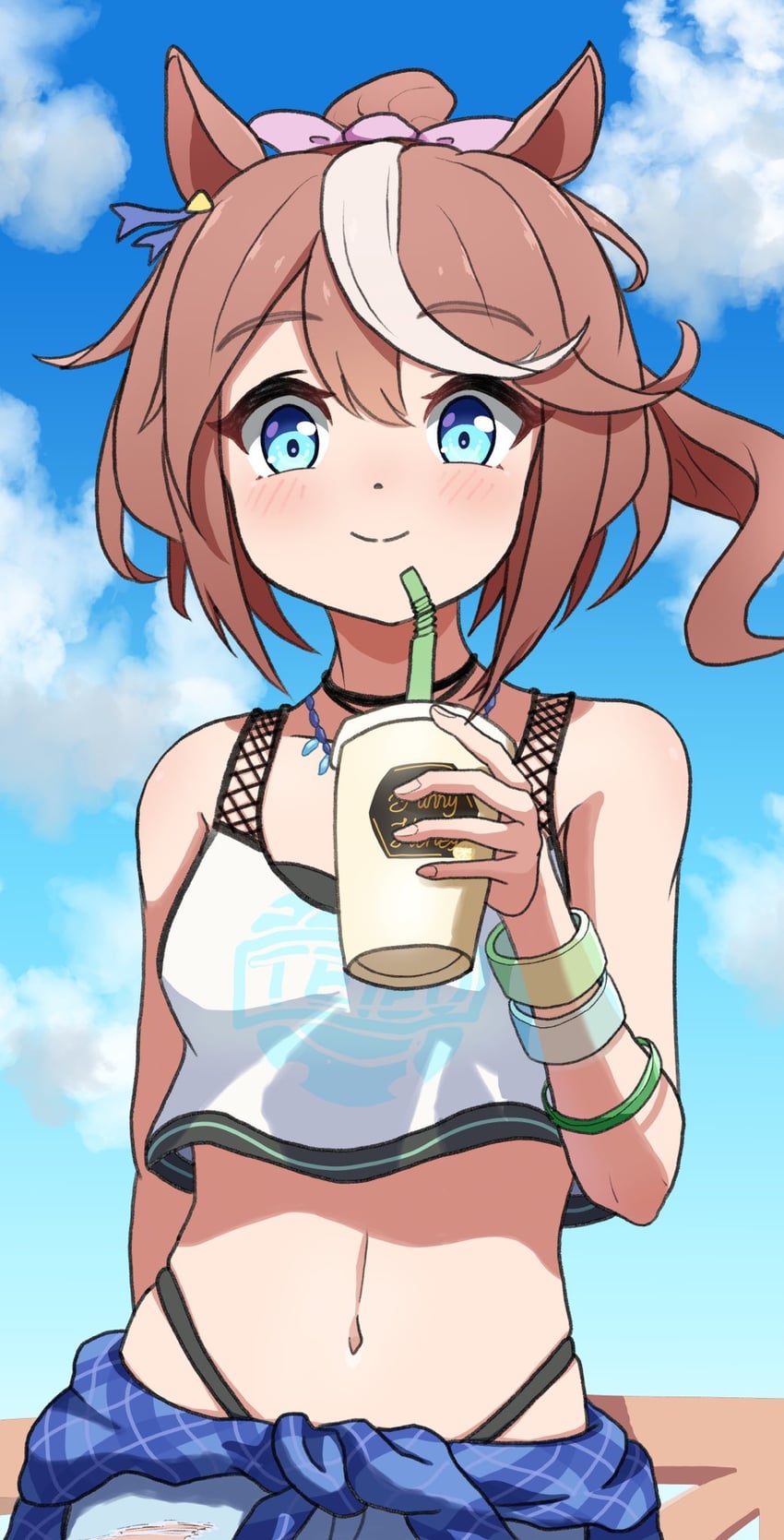 tokai teio and bamboo memory (umamusume) drawn by mutou_coffee