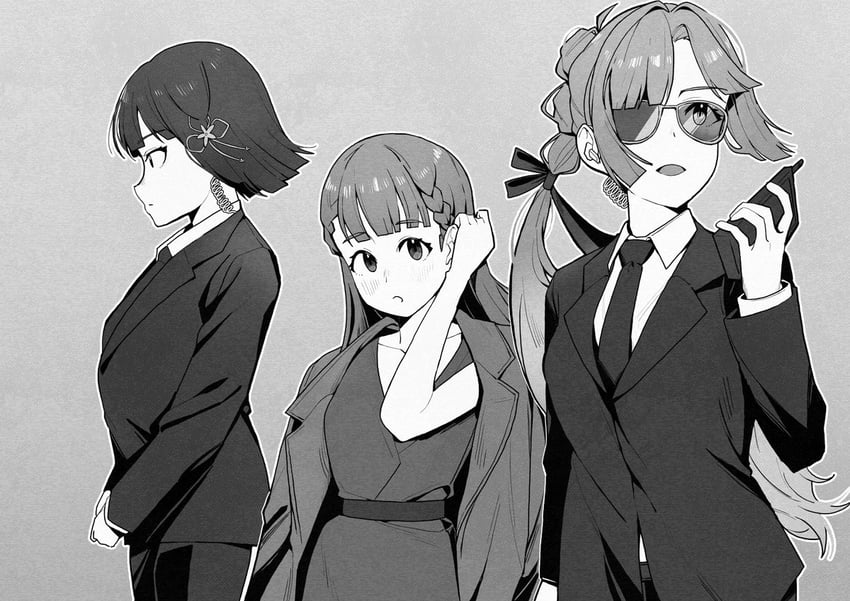 momose ginko, anyoji hime, and kachimachi kosuzu (love live! and 1 more) drawn by goldluck