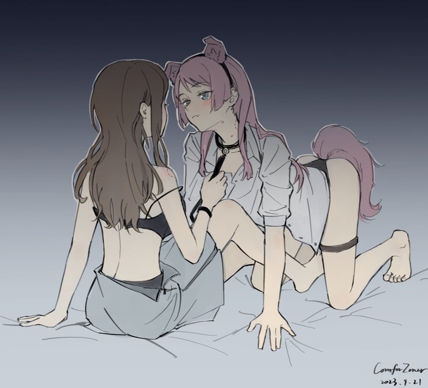 chihaya anon and nagasaki soyo (bang dream! and 1 more) drawn by comfort_zoner