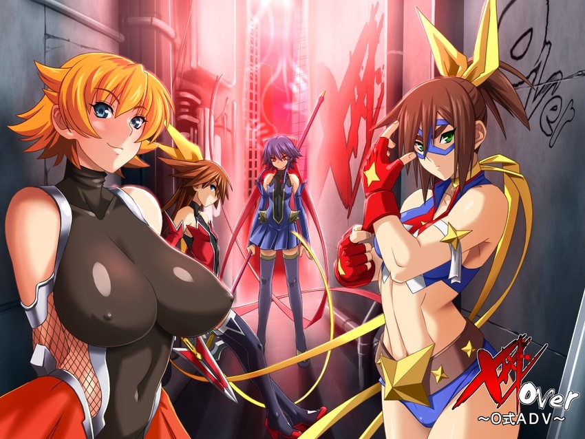 igawa sakura, kagano ai, rin, yaegaki makoto, and blastia (taimanin and 3 more) drawn by fushisha_o