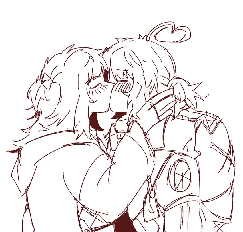 gawr gura and gigi murin (hololive and 1 more) drawn by gigihater