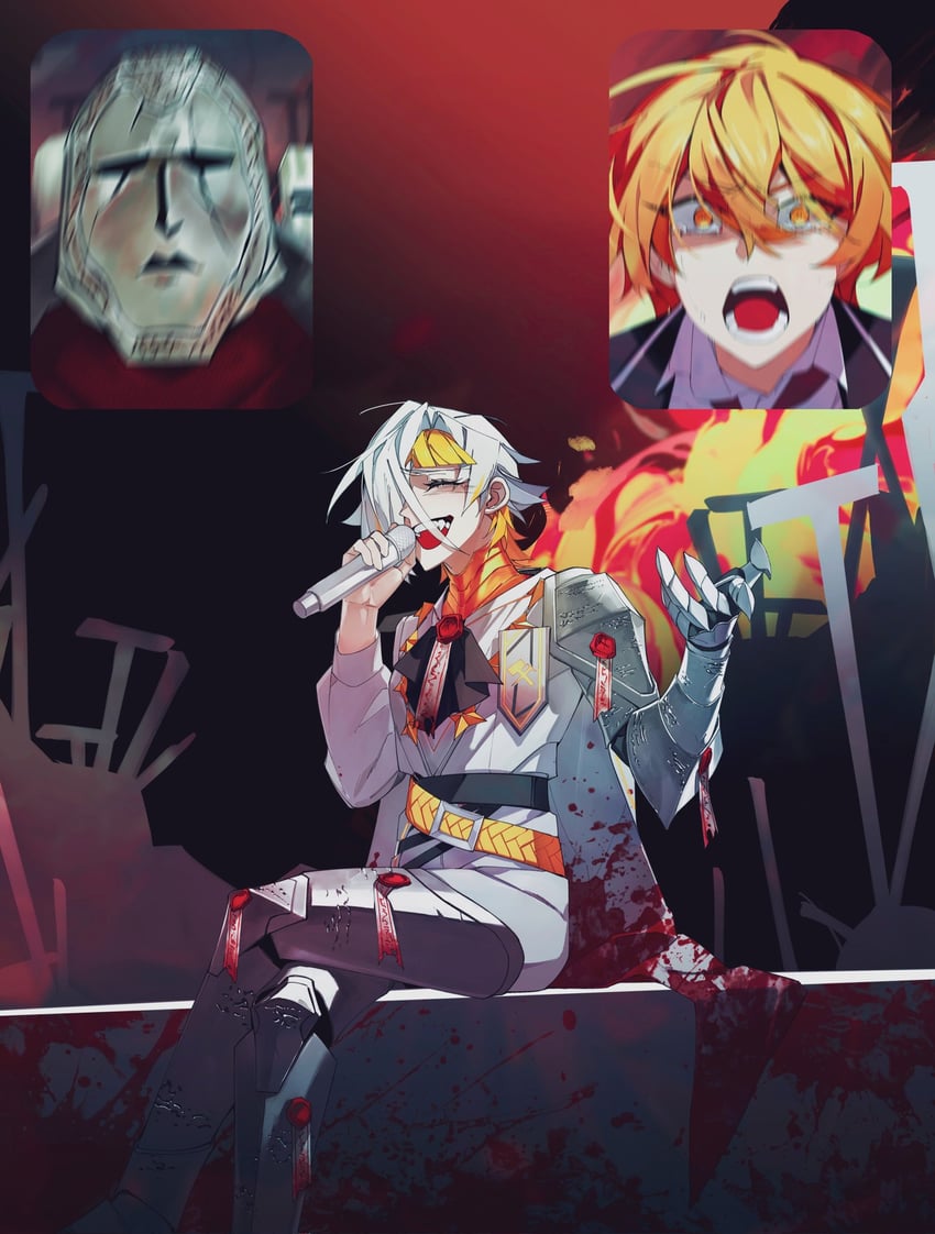 sinclair, kromer, and guido (project moon and 2 more) drawn by shouzuo