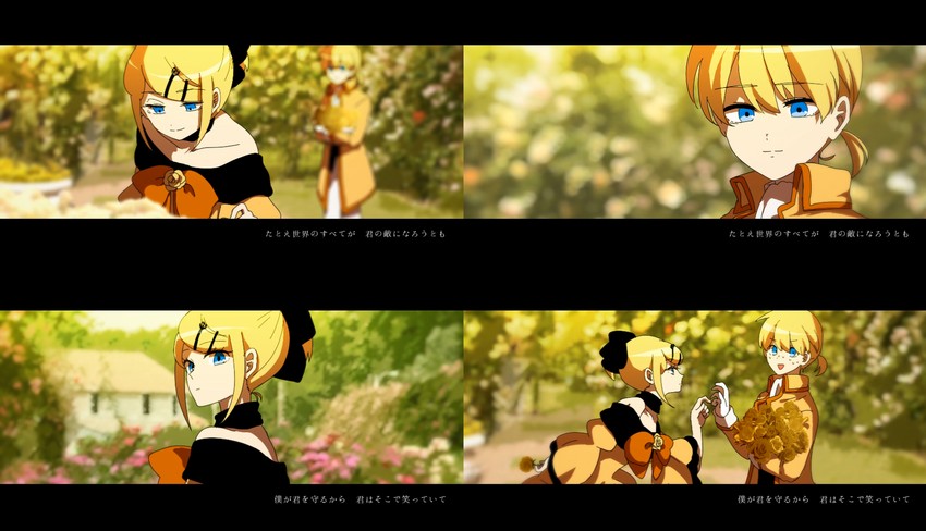 kagamine rin, kagamine len, riliane lucifen d'autriche, and allen avadonia (vocaloid and 2 more) drawn by senka_shion