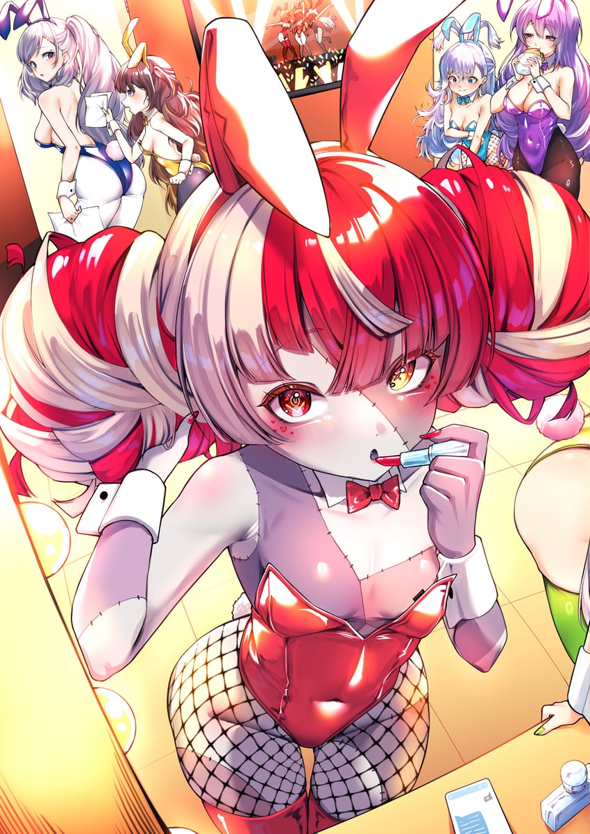 kureiji ollie, moona hoshinova, pavolia reine, kaela kovalskia, ayunda risu, and 4 more (hololive and 1 more) drawn by kghazir