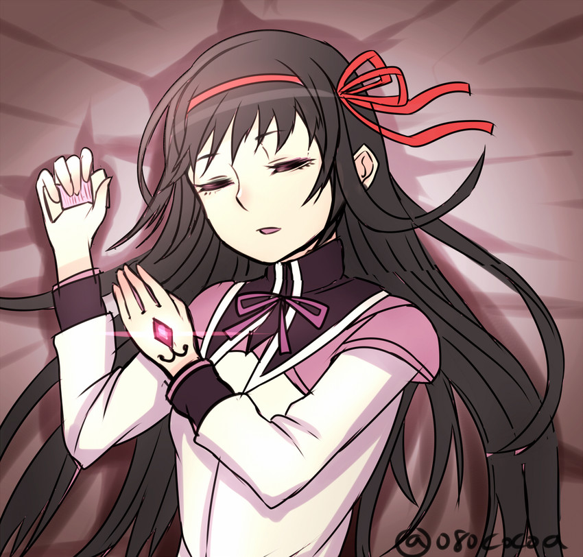 akemi homura (mahou shoujo madoka magica and 1 more) drawn by kiiro_(cocoa080)