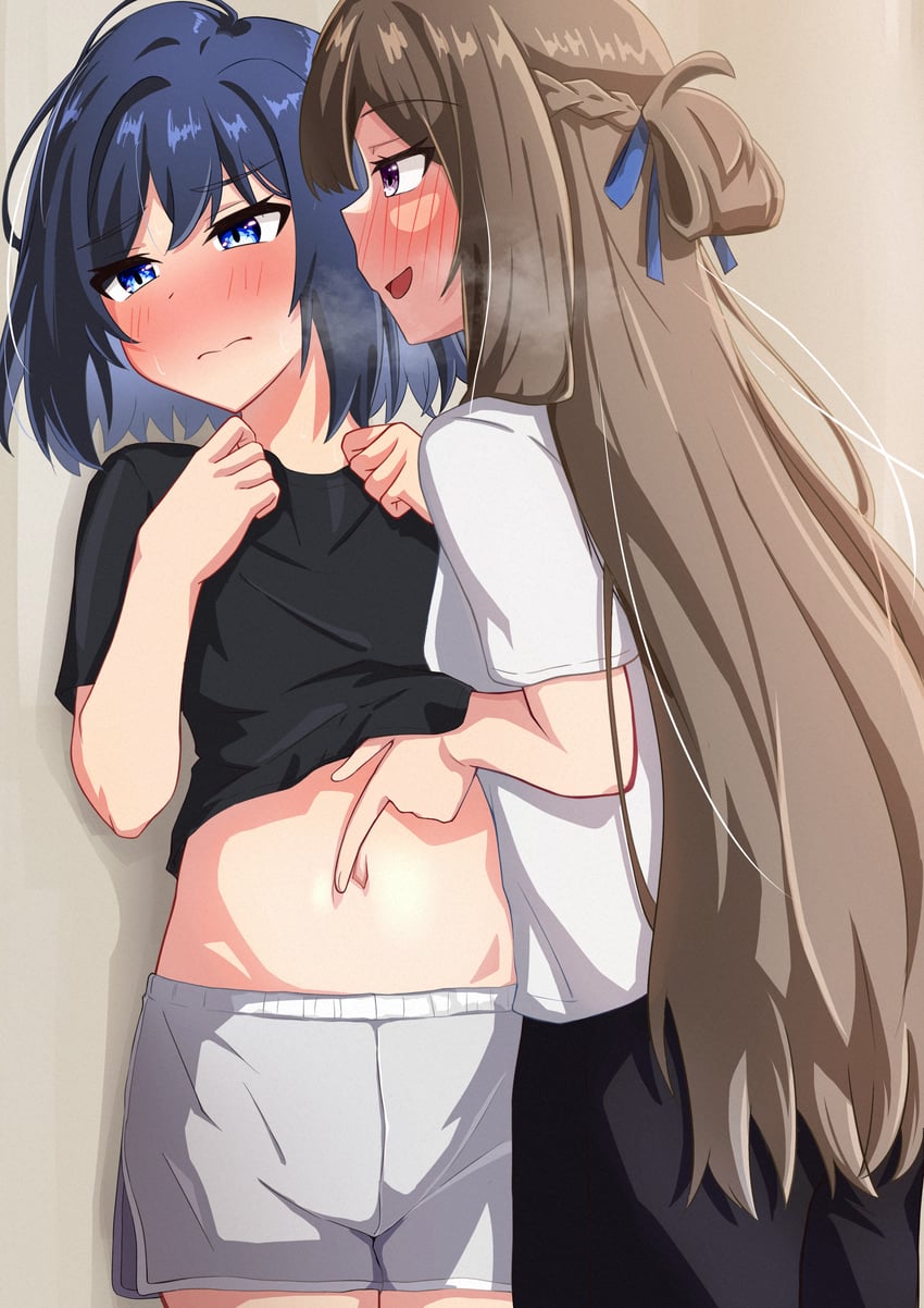 miyagi shiori and sendai hazuki (shuuniichido classmate wo kau hanashi) drawn by melonpan134