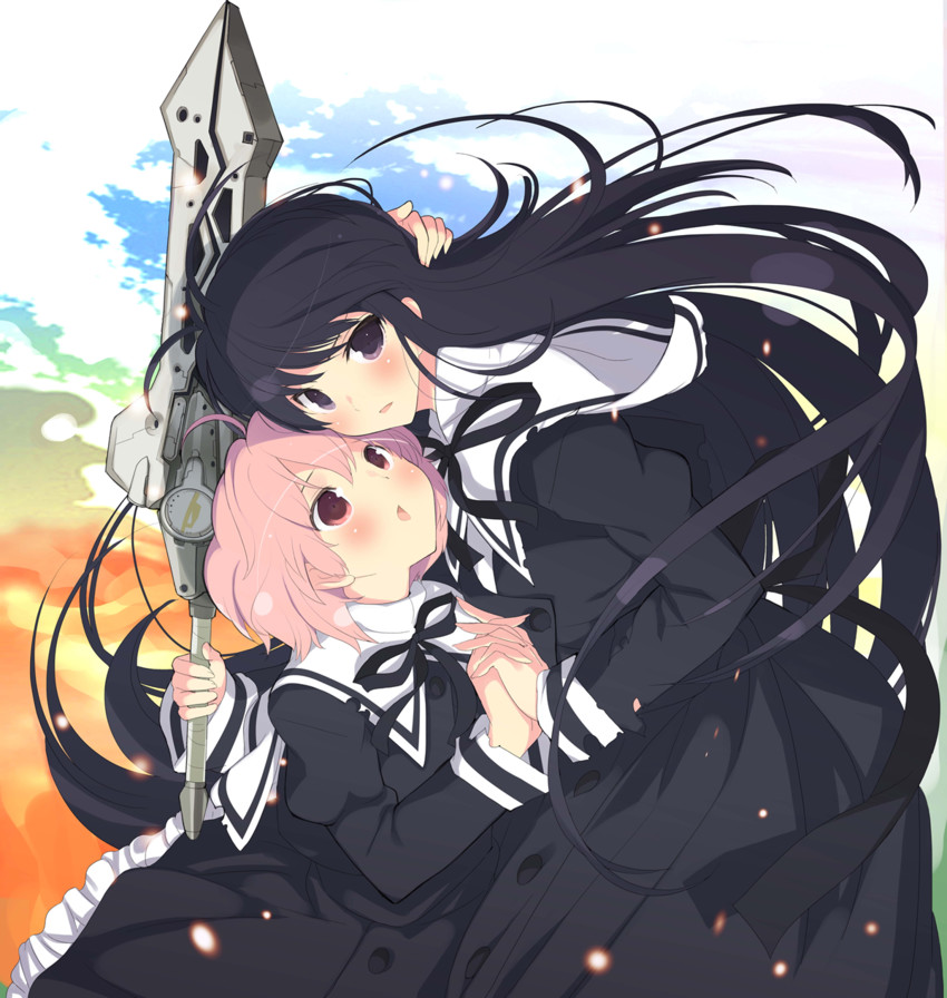hitotsuyanagi riri and shirai yuyu (assault lily) drawn by yaegashi_nan