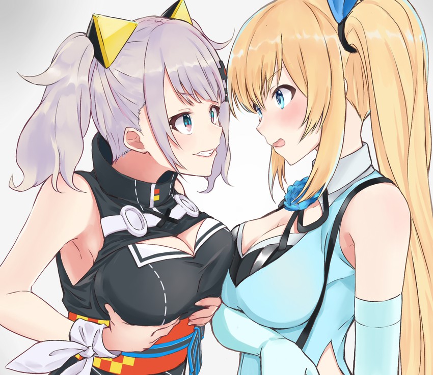 kaguya luna and mirai akari (the moon studio and 1 more) drawn by mamu_t7s