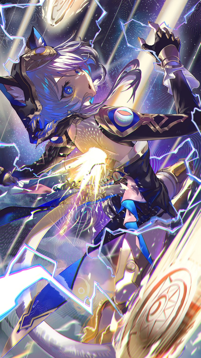 cipher (honkai and 1 more) drawn by yo-ba_yo