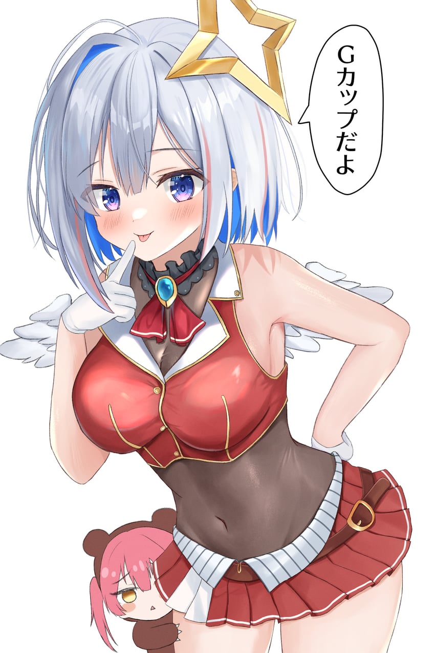 houshou marine, amane kanata, and houshou kumarine (hololive) drawn by nironiro_(qlcfud)