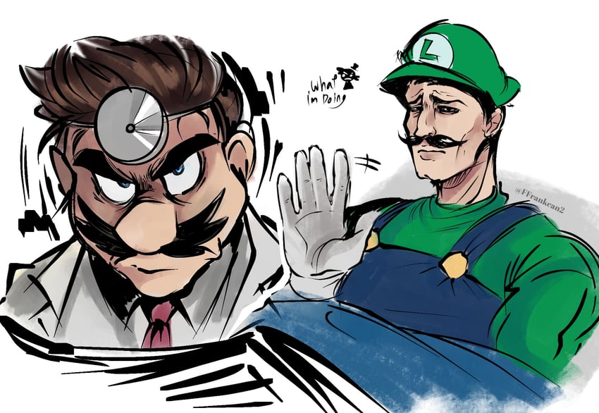 mario, luigi, and dr. mario (mario and 1 more) drawn by ffrankcan2