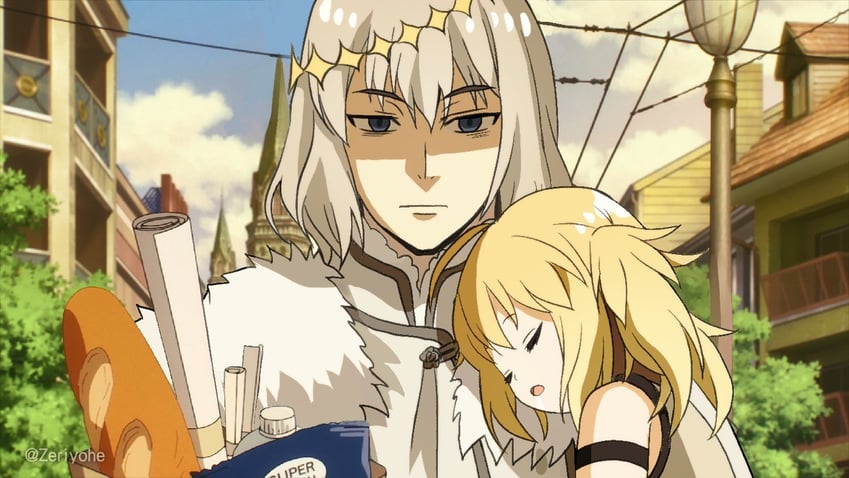 artoria pendragon, anya, twilight, artoria caster, and oberon (fate and 2 more) drawn by yi_xuan_(syuanishen)