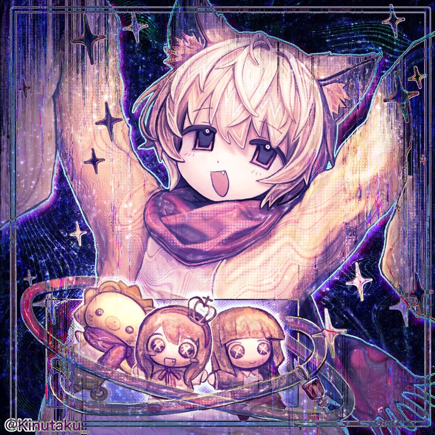 ushiromiya maria, ushiromiya rosa, and sakutarou (umineko no naku koro ni) drawn by kinutaku