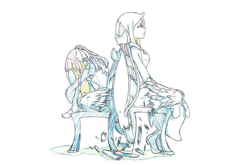 kagari atsuko and ursula charistes (little witch academia) drawn by usami_meri
