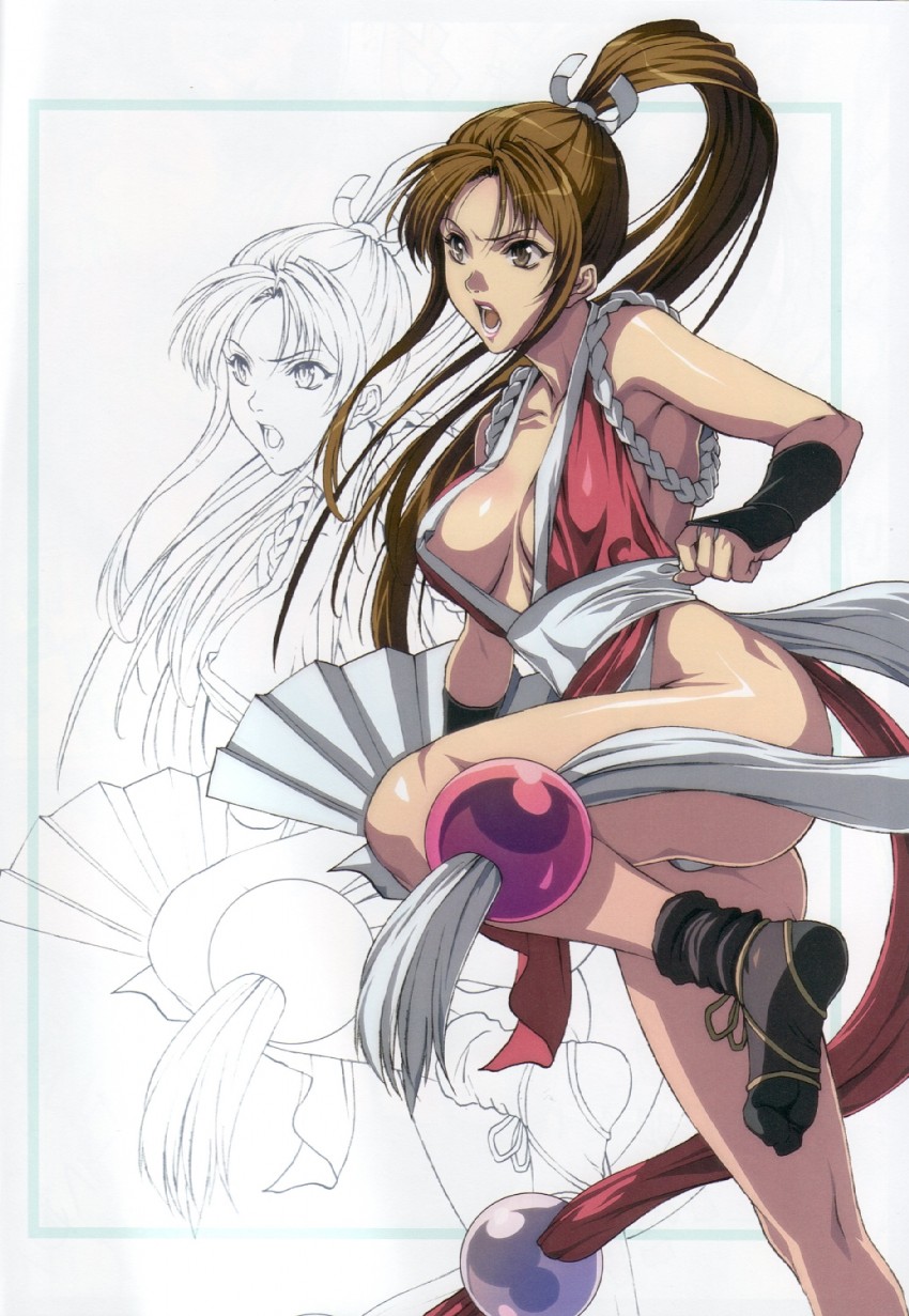 shiranui mai (the king of fighters and 1 more) drawn by homare_(fool's_art)