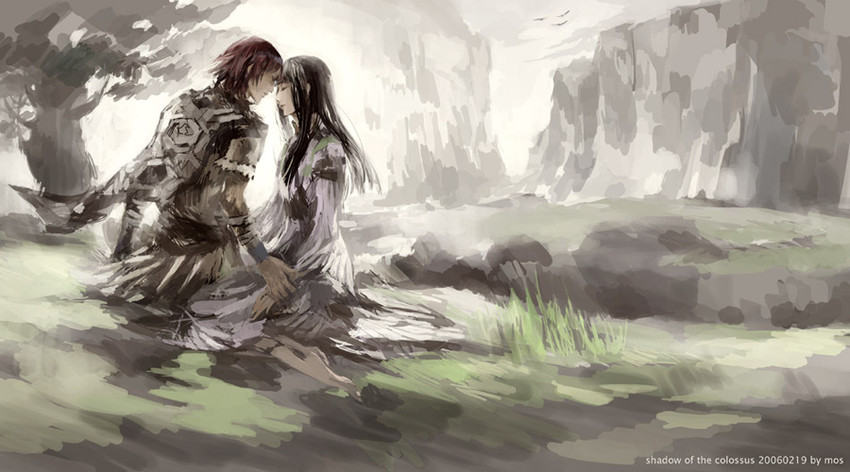 wander and mono (shadow of the colossus) drawn by mos
