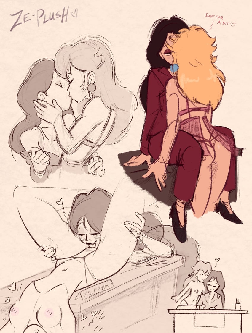 princess peach and pauline (mario and 2 more) drawn by zepiezepie