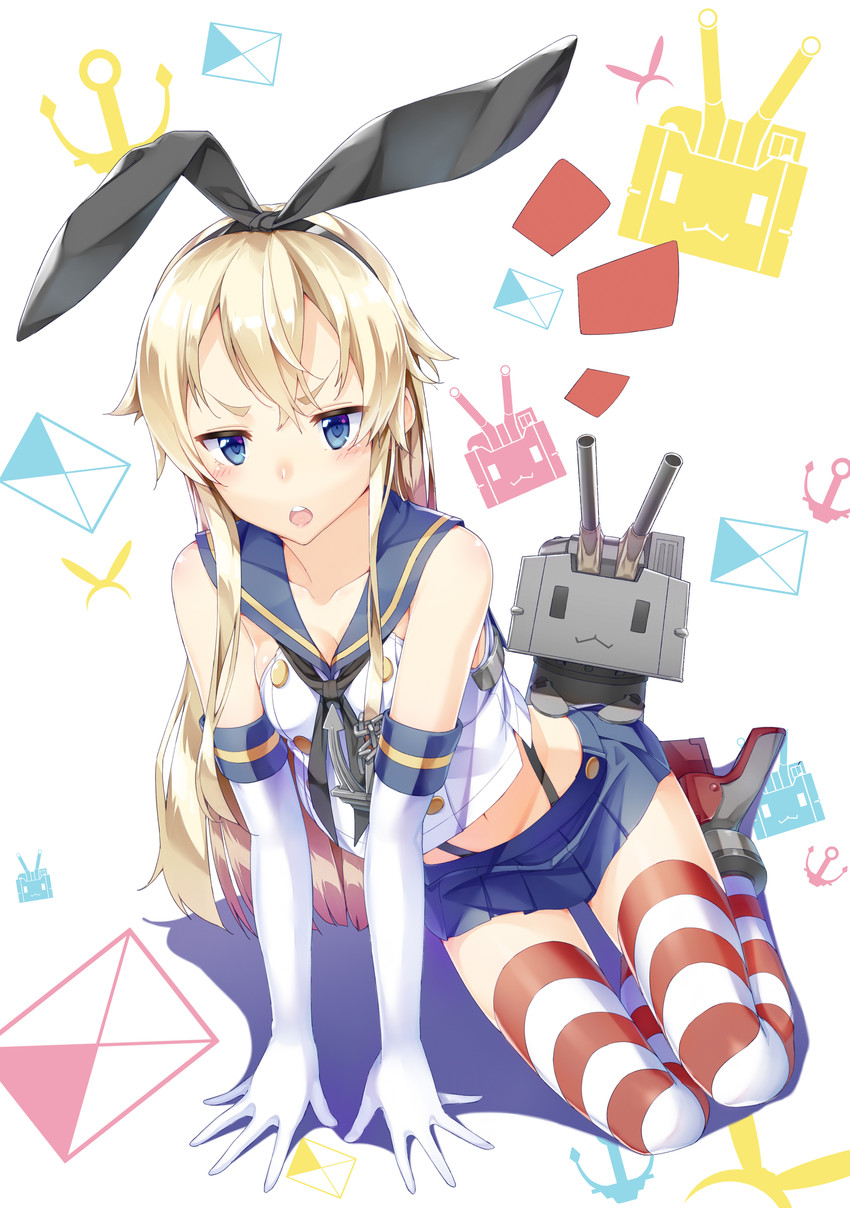 shimakaze and rensouhou-chan (kantai collection) drawn by totsuki_kakeru
