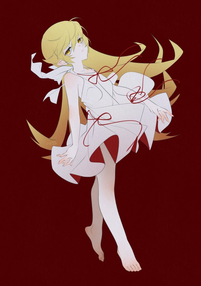 oshino shinobu (monogatari and 1 more) drawn by noguruma