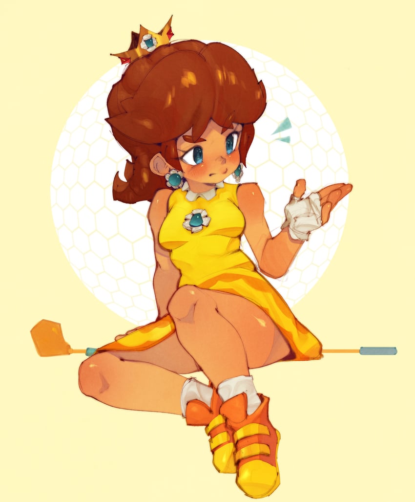princess daisy (mario and 2 more) drawn by onimiere