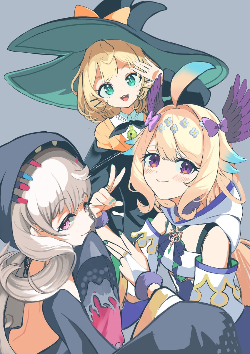 enna alouette, millie parfait, and reimu endou (nijisanji and 1 more) drawn by tomu_(nuri_pic)