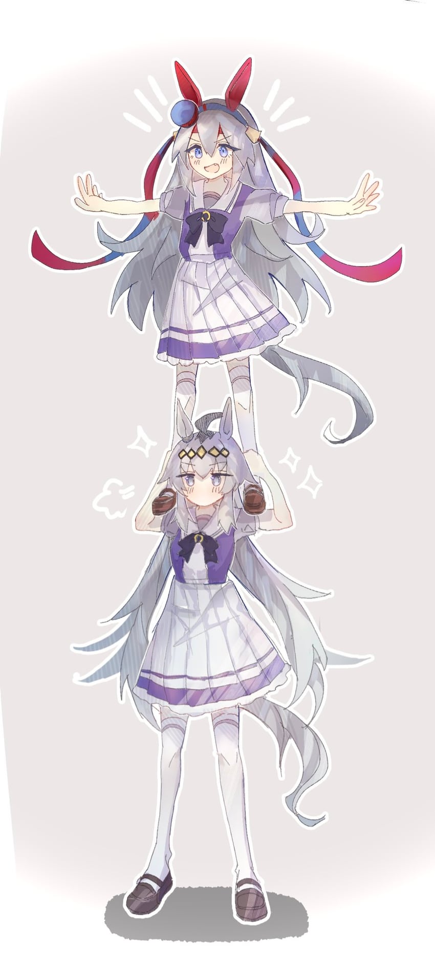 oguri cap and tamamo cross (umamusume) drawn by dr_p_a