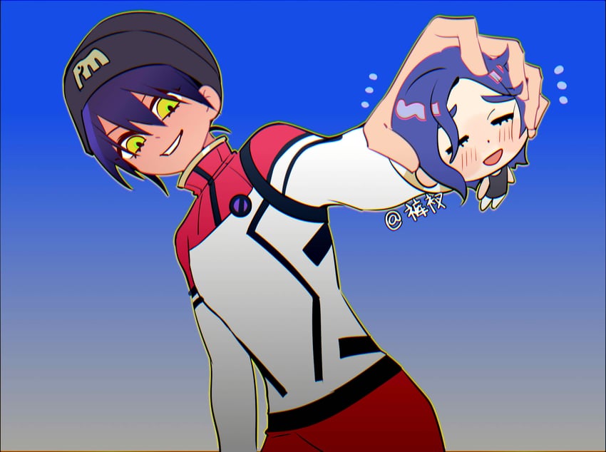 shuji ito and nyaan (gundam and 1 more) drawn by kucha_(ynn6c)