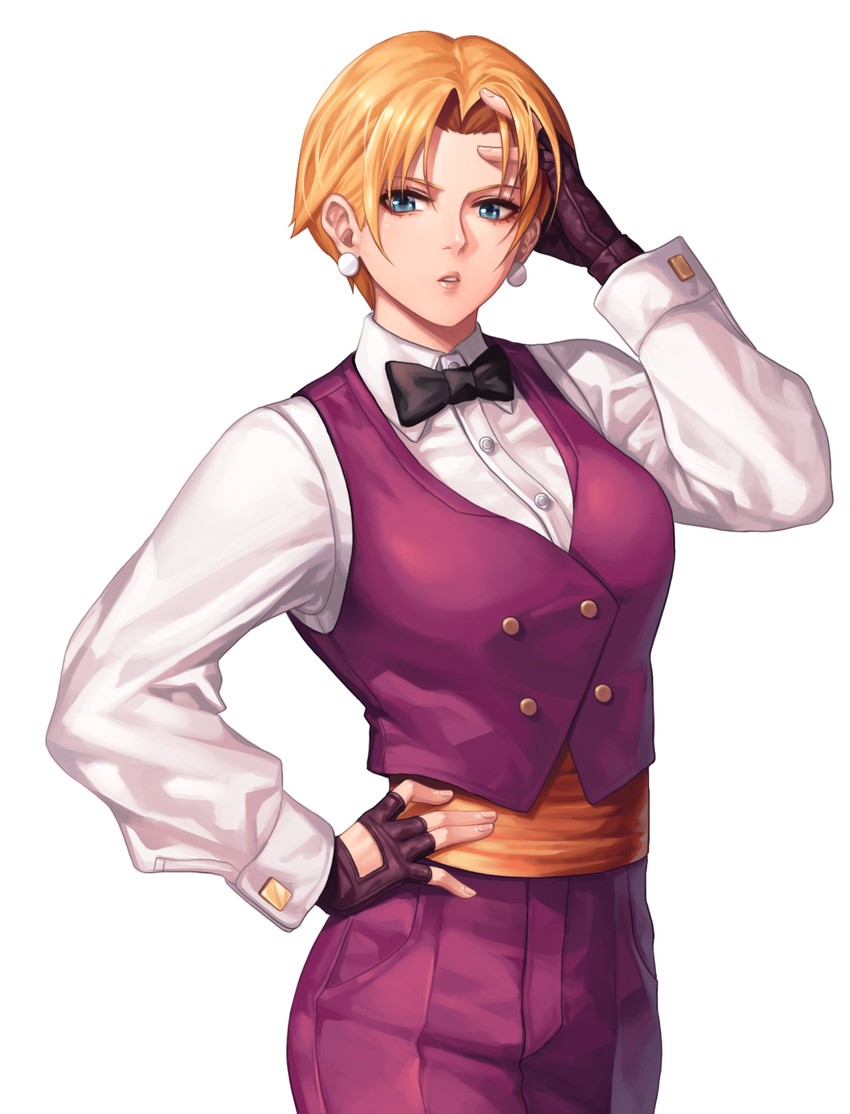 king (the king of fighters and 2 more) drawn by evilgun