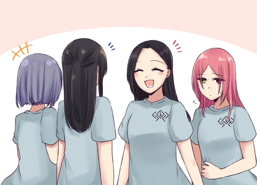 shiba tomoshibi, kagawa makina, jin no hana, and shin no hana (assault lily) drawn by nigari_(ngari_0115)