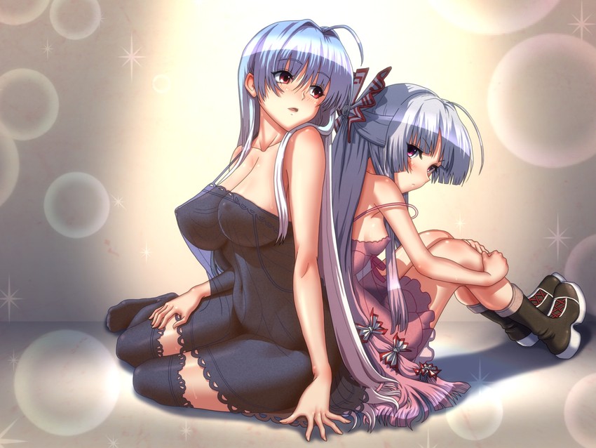 fujiwara no mokou and kamishirasawa keine (touhou) drawn by kezune_(i-_-i)