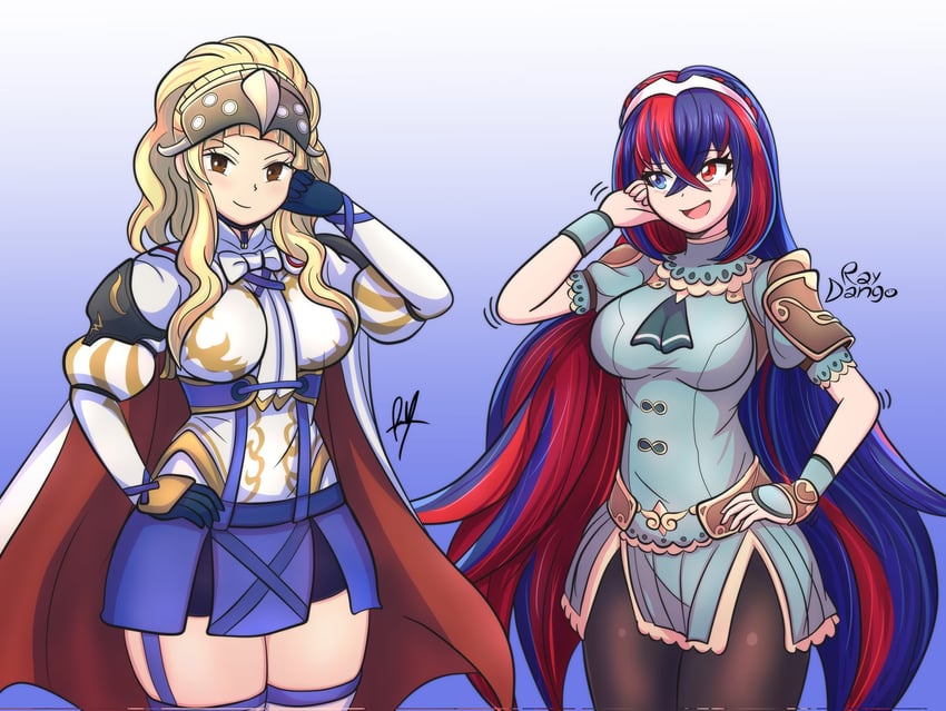 female alear and clair (fire emblem and 2 more) drawn by raydango
