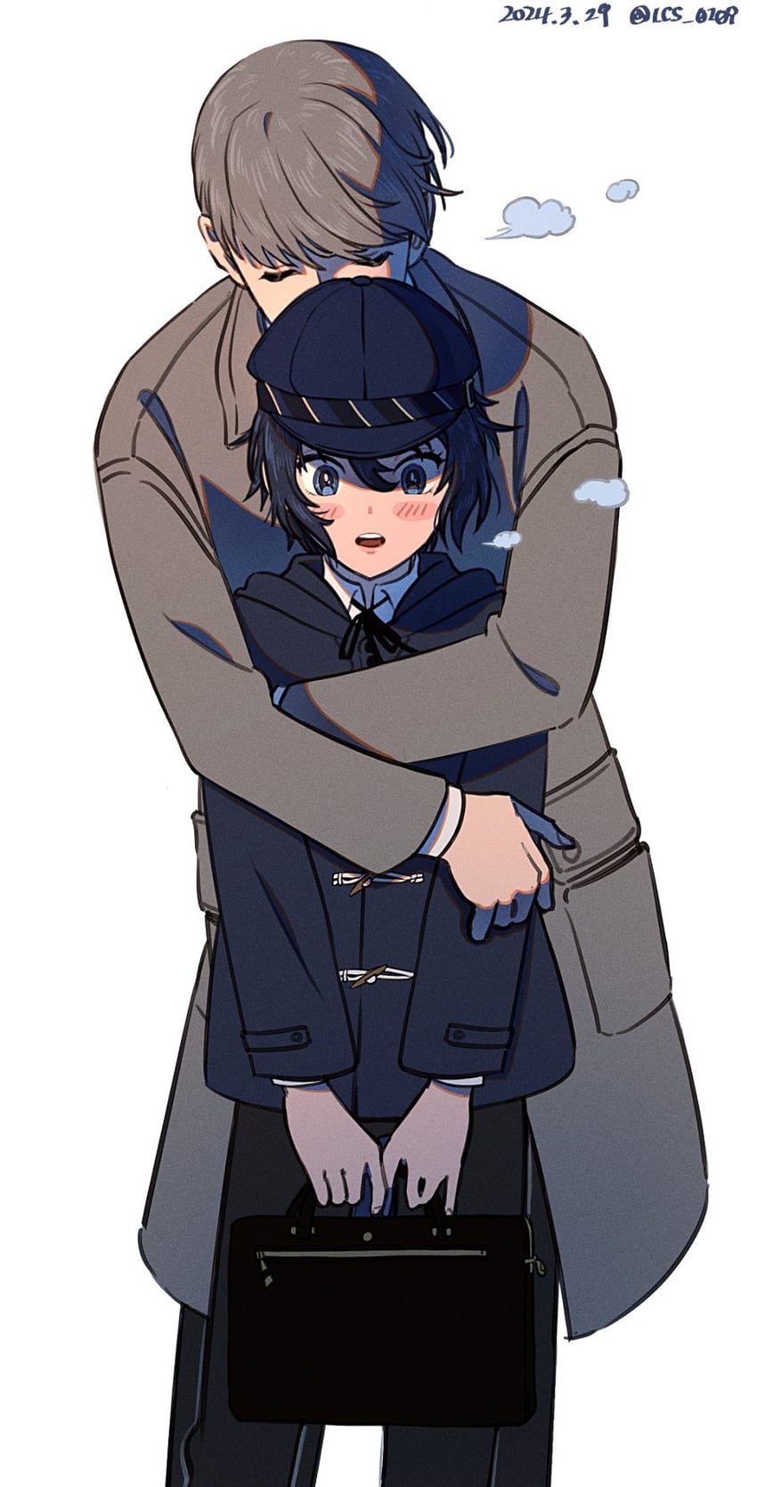 narukami yu and shirogane naoto (persona and 1 more) drawn by lcs_0209
