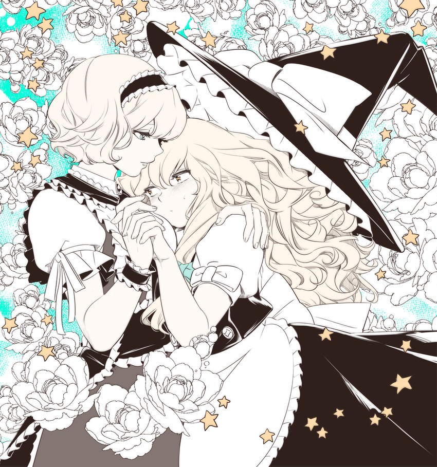 kirisame marisa and alice margatroid (touhou) drawn by ofuton_zeb