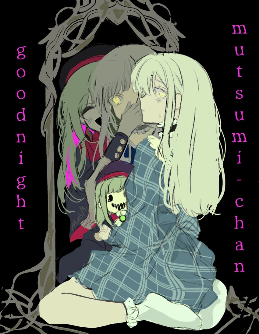 wakaba mutsumi and mortis (bang dream! and 1 more) drawn by goose_g