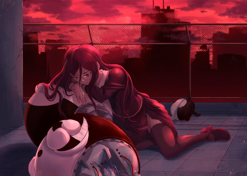 monokuma and fukawa toko (danganronpa and 1 more) drawn by sklm