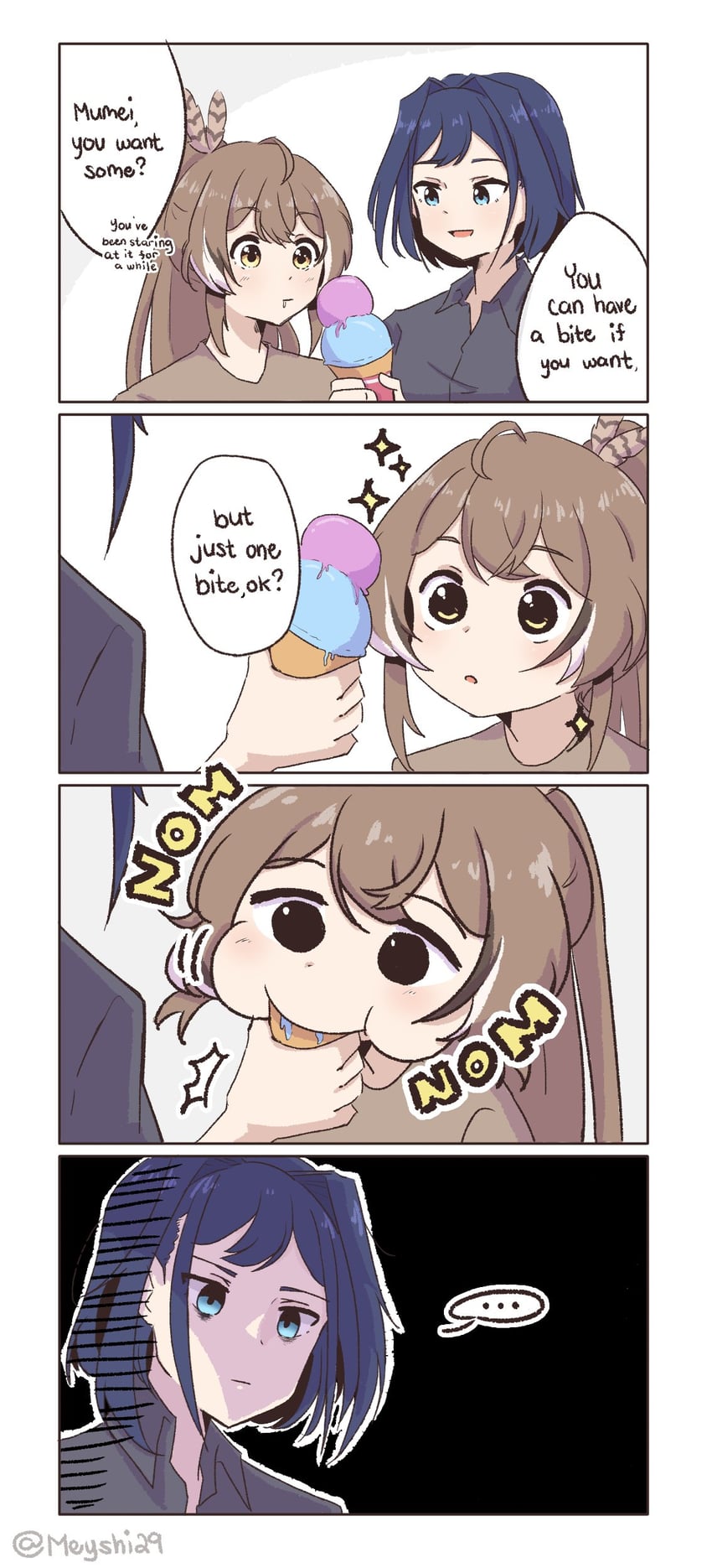 ouro kronii and nanashi mumei (hololive and 1 more) drawn by meyshi