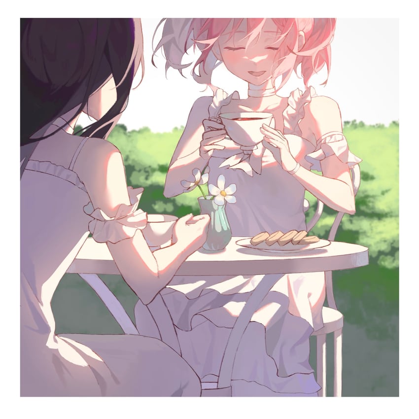 akemi homura and kaname madoka (mahou shoujo madoka magica) drawn by yanna