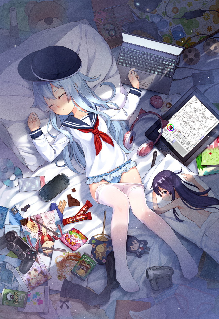 hibiki, akatsuki, rensouhou-chan, hyuuga hinata, momoe nagisa, and 1 more (kantai collection and 4 more) drawn by tsubasa_tsubasa
