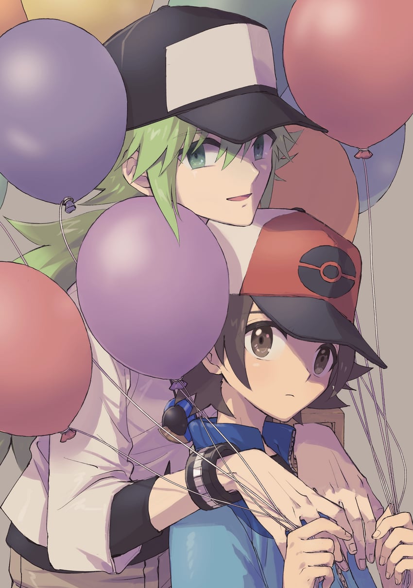 hilbert and n (pokemon and 1 more) drawn by misoko_(toomuchsushi)